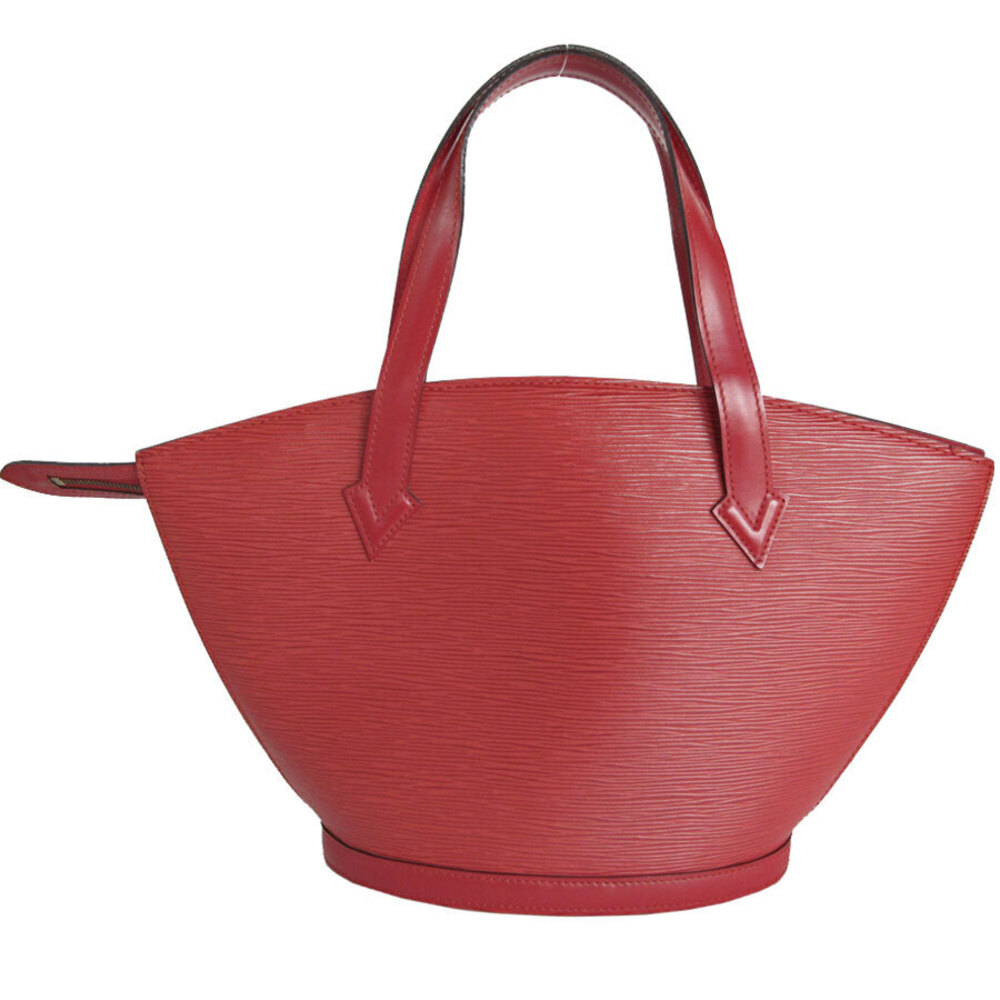 Louis Vuitton red Epi Jacques handbag leather Saint gold